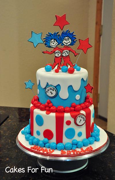 Thing 1 and Thing 2 - Cake by Cakes For Fun