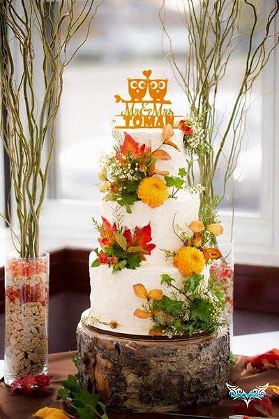 Fall Wedding Cake  - Cake by Cake! By Jennifer Riley 