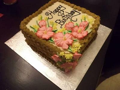 Buttercream Hibiscus Cake - Cake by Cakes by J