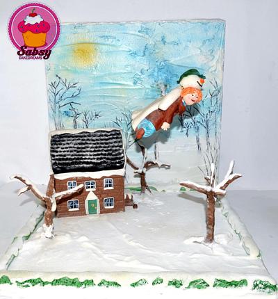 Fondant cake topper Sweet christmas collaboration 2016 "the snowman" - Cake by Sabsy Cake Dreams 