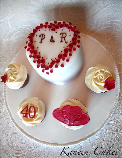 40th Ruby anniversary cake - Cake by Shalona Kaneen