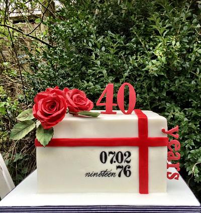 Ruby Wedding Anniversary - Cake by Claire Ratcliffe