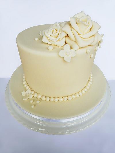 Pearl wedding anniverasry cake - Cake by Vanilla Iced 