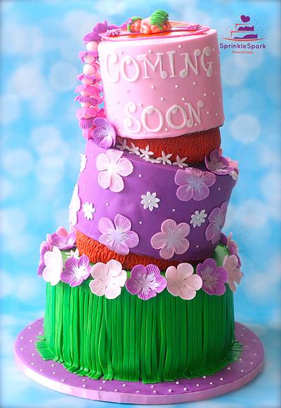 Hawaiian Theme Baby Shower Cake - Cake by SprinkleSpark