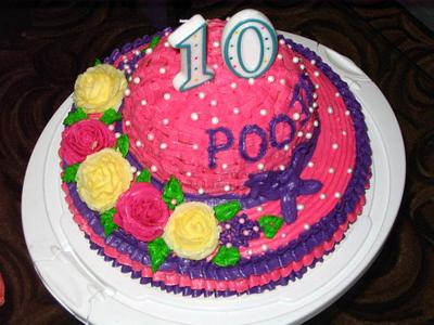 Ladies Hat 10th Birthday Cake - Cake by Mary Yogeswaran