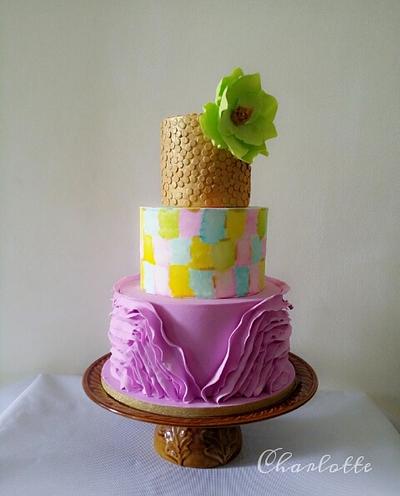 gold & colours - Cake by Frosted Dreams 