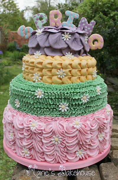 Four tier buttercream spring cake - Cake by Marie's Bakehouse