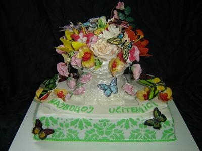 Flowers for Best Teacher - Cake by Katarina
