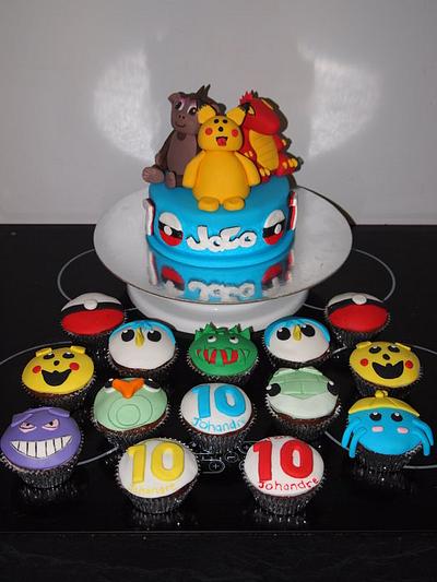 Pokemon cake/cupcakes - Cake by LCSCC