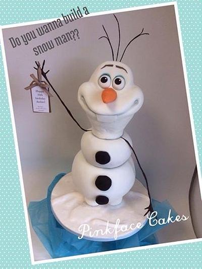 Olaf Frozen suspended cake - Cake by Pinkface cakes
