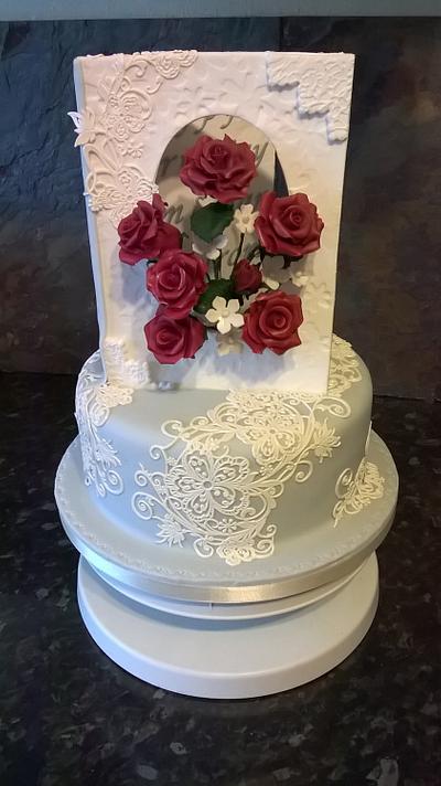 Birthday card, with roses - Cake by Caked
