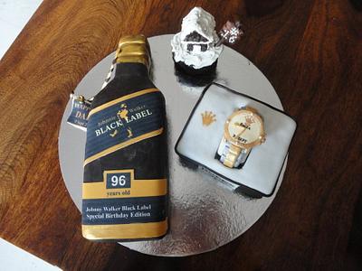 Johnny Walker & Rolex Watch cake - Cake by Tina Scott Parashar's Cake Design
