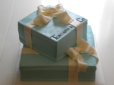 Tiffany's box cake - Cake by Chrissa's Cakes