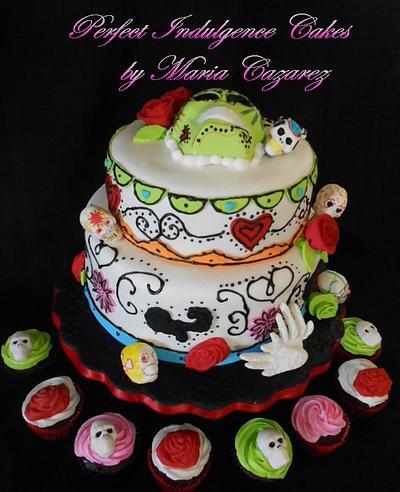 Dia De Los Muertos Theme Birthday Cake - Cake by Maria Cazarez Cakes and Sugar Art