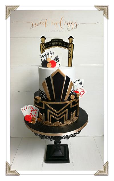 Art Deco casino theme - Cake by Lulu Goh
