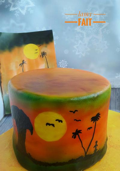 painted cake - Cake by Randa Elrawy