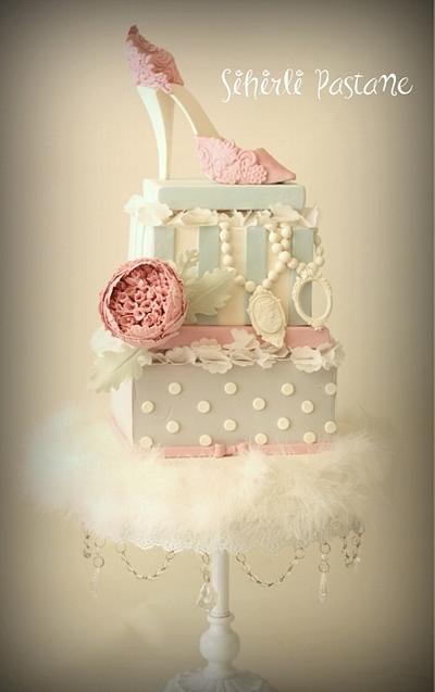 Floral Shoe Box Cake - Cake by Sihirli Pastane