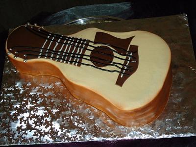Guitar Grooms cake - Cake by Kim Leatherwood