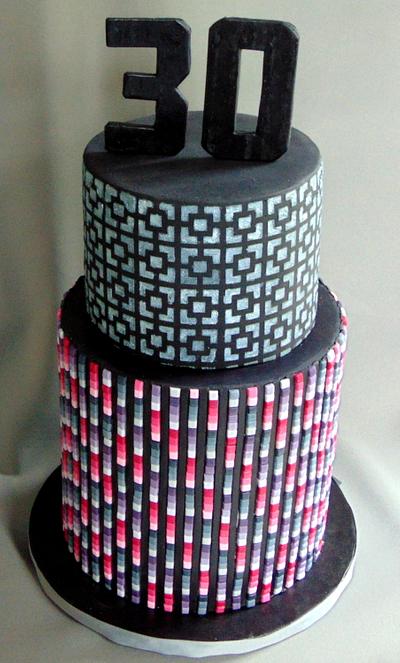 Bargello ombre cake - Cake by Linda Renaud