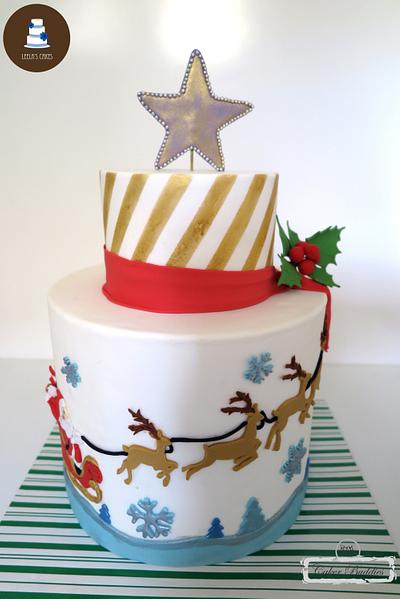 White Christmas Cake - Cake by Leela's Cake