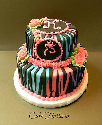Rainbow Buttercream with Fondant Zebra Stripes - Cake by Donna Tokazowski- Cake Hatteras, Martinsburg WV