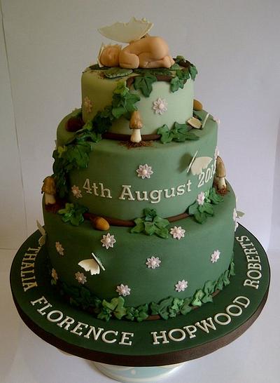 Woodland Christening Cake - Cake by CakeyCake