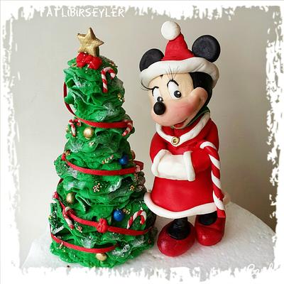 Santa Minnie Mouse  - Cake by tatlibirseyler 