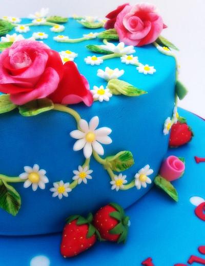 Cath Kidston style birthday cake - Cake by The Rosehip Bakery