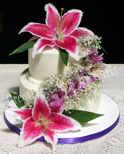 Stargazer Wedding - Cake by Creative Cakes by Chris