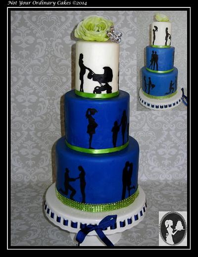 silhouette baby shower - Cake by Not Your Ordinary Cakes