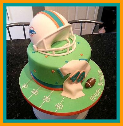 Miami Dolphins - Cake by VictoriousOccasions