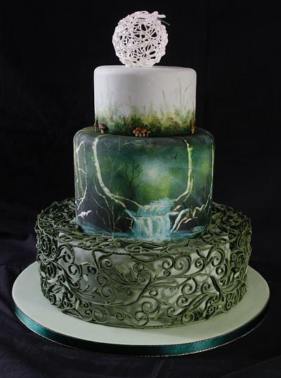 Green Woodland - Cake by hscakedesign