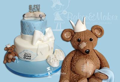 Baby Blue Christening cake - Cake by Tammy Barrett