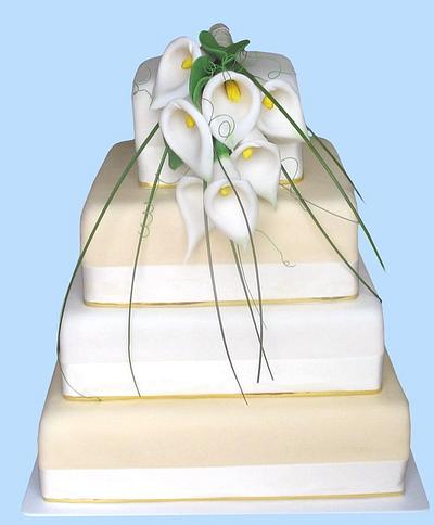 Calla lily wedding cake - Cake by Alena