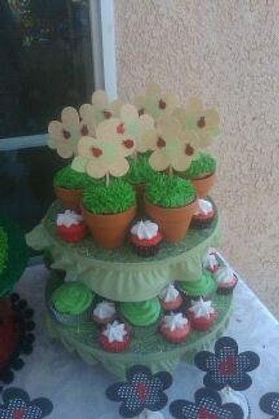Flower Pot Cupcakes - Cake by Priscilla