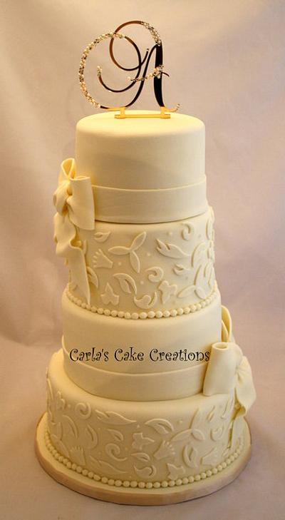 Ivory Wedding Cake - Cake by Carla