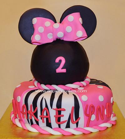 Zebra & Minnie Mouse - Cake by Art Piece Cakes
