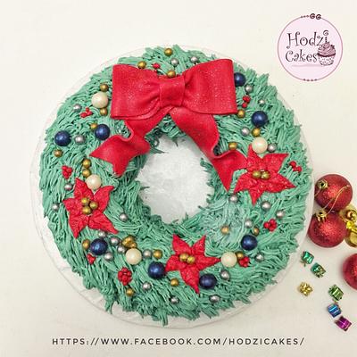 Christmas Wreath Cake 🎄🎁🎊 - Cake by Hend Taha-HODZI CAKES