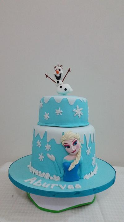 frozen themed cake - Cake by pinkblossomcakedesign