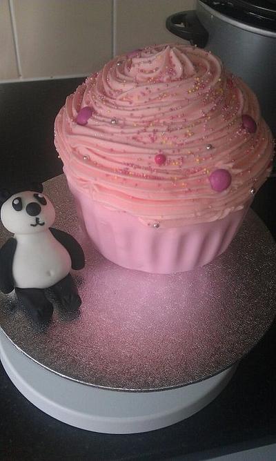Giant cupcake with Panda - Cake by Kirsty
