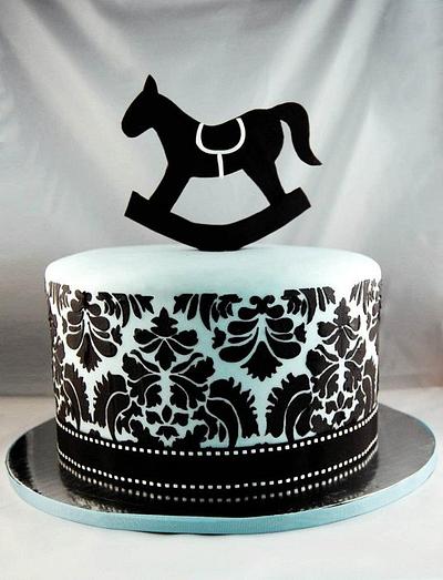 Rocking Horse Baby Shower Cake - Cake by Annie