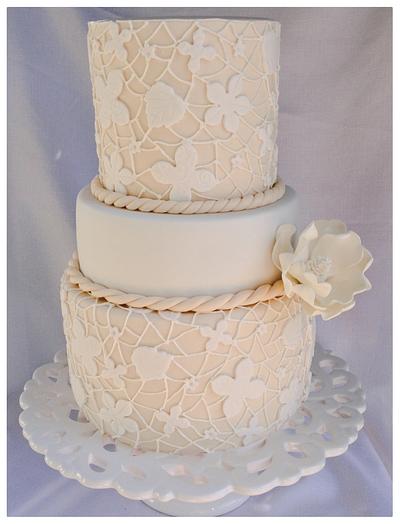 Lace Wedding Cake - Cake by Nicki Sharp