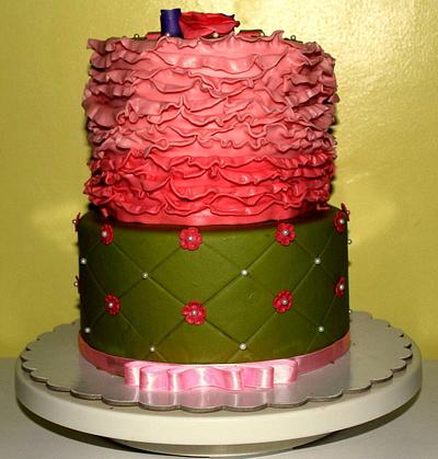ruffled cake - Cake by anneportia