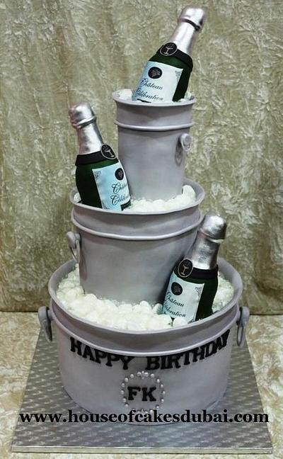 Champagne bottles cake - Cake by The House of Cakes Dubai