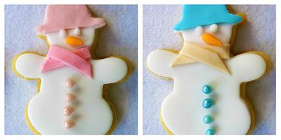 His & Hers Snowmen Christmas Cookies - Cake by miettes
