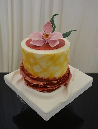 An Orchid and Texture - Cake by Sugarpixy