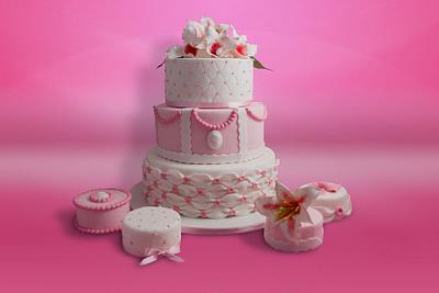My pink Shabby chic cake - Cake by danida