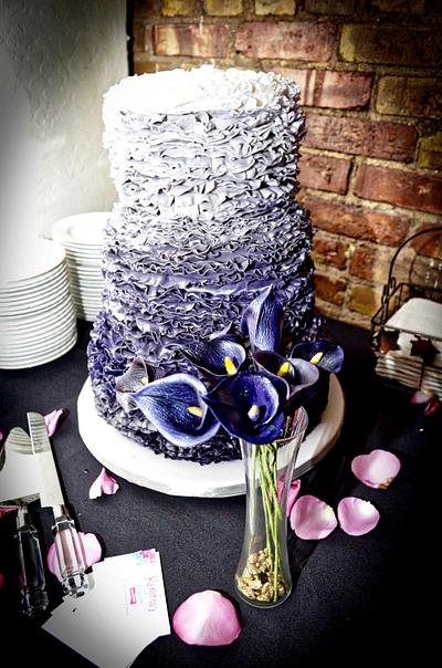 Eggplant & Silver - Cake by Kendra's Country Bakery