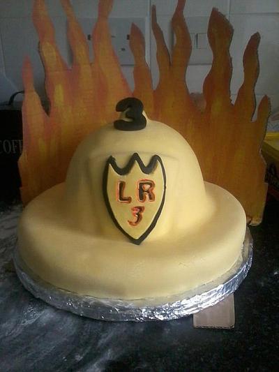 My first birthday cake fireman helmet - Cake by Kelly Robinson