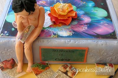The Thinker in Colour - Cake by Cupcakes2Delite